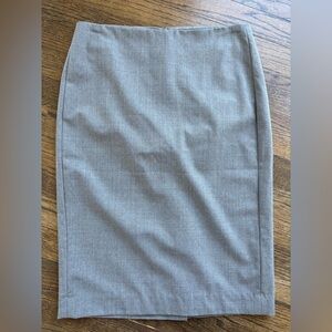 Theory size 2 gray wool pencil skirt